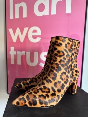 J.Crew Leopard-Print Ankle Boots - Brown & Black